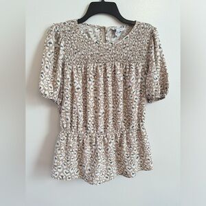 Nine West Leopard Print Blouse